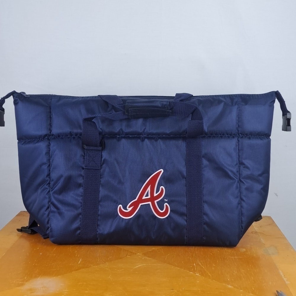 Atlanta Braves embroidered Ice-Max Logo 24 pack cooler navy blue & red cooler